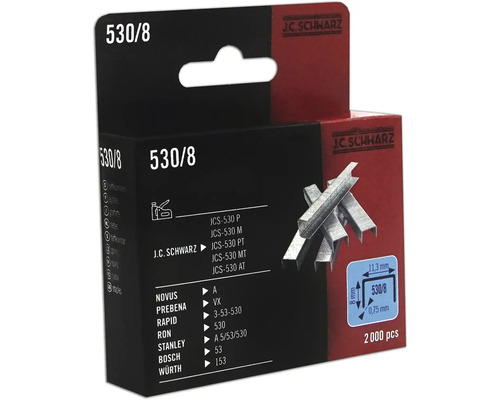 Sponky J C Schwarz 530/8, 2000 kusov
