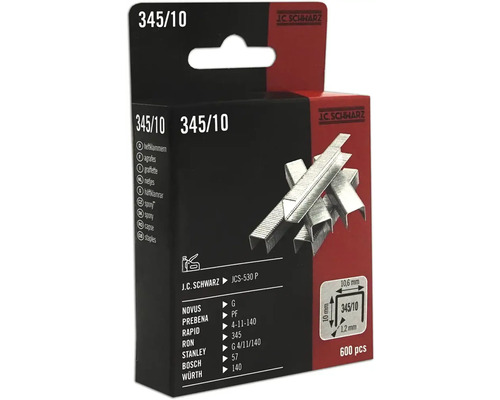 Sponky J.C. Schwarz typ 345/10, balenie 600 kusov