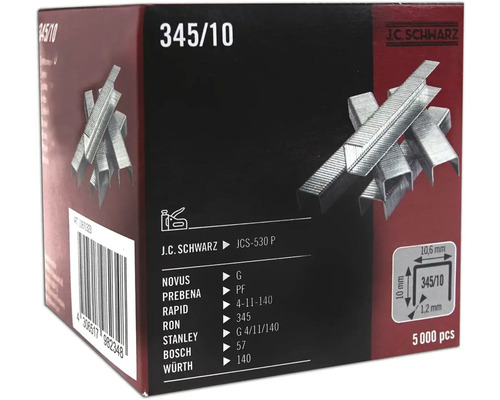 Balenie J.C. Schwarz sponky typ 345/10, 5000 kusov