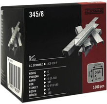 Sponky J.C. Schwarz 345/8, 5000 kusov, vhodné pre rôzne zošívačky