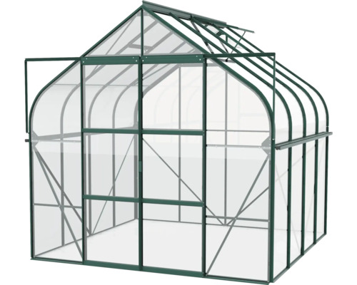 Skleník s polykarbonátovými doskami a hliníkovým rámom