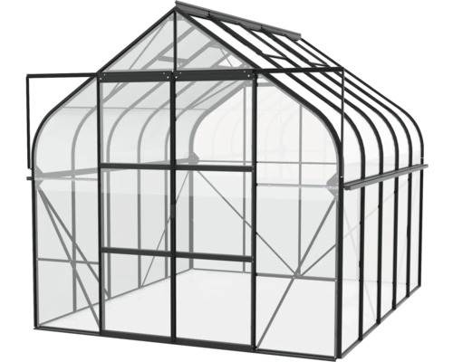 Skleník s hliníkovým rámom a polykarbonátovými doskami