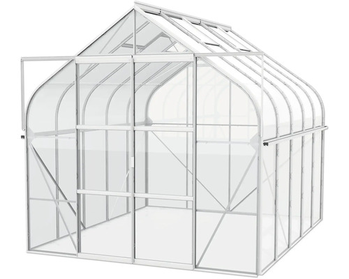 Skleník s otvorenými dverami pre záhradu