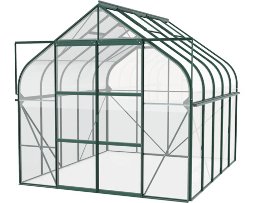 Skleník s hliníkovým rámom a polykarbonátovými doskami