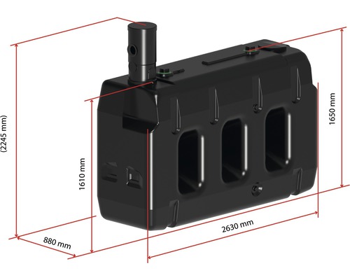 Nádrž na dažďovú vodu ROTH Standard 3000 l podzemná RW-3000-V1