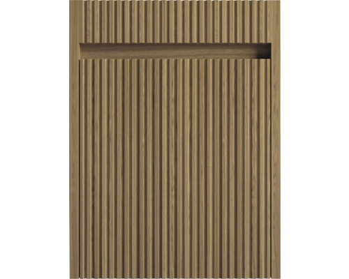 Drevený panel s vertikálnymi drážkami