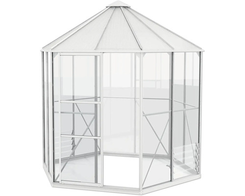 Skleník s hliníkovým rámom a polykarbonátovými doskami