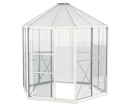 Skleník s hliníkovým rámom a polykarbonátovými doskami