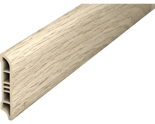 Soklová lišta Cellpro Dub svetlý 240 x 6 cm hr. 1,2 cm Plastová podlahová lišta s dreveným dekorom