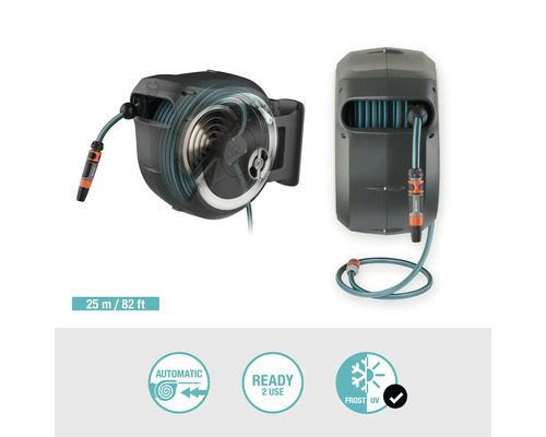 Nástenný box na hadicu Gardena s 25 metrami hadice