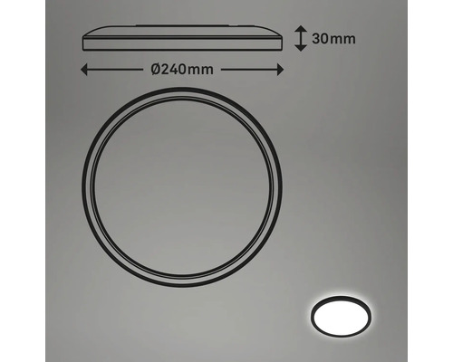 Nákres okrúhleho stropného svietidla s rozmermi 240 mm v priemere a 30 mm na výšku.