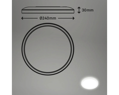 Technický nákres okrúhleho stropného svietidla s priemerom 240 mm a výškou 30 mm.