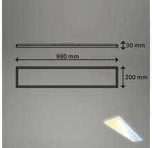 Technický nákres LED stropného svietidla s rozmermi