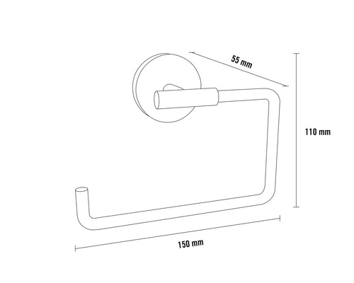 Rozmery držiaka toaletného papiera