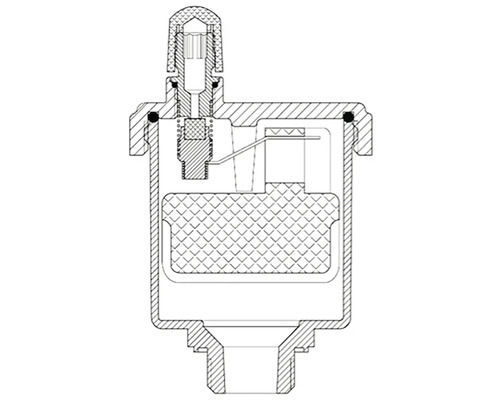 Technický výkres súčasti v reze