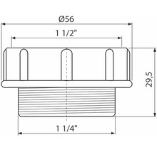 Technický nákres uzatváracej zátky s rozmermi