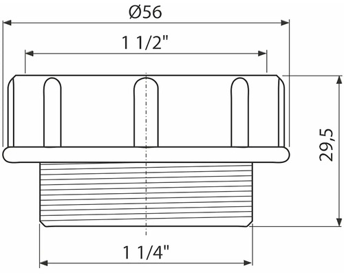Technický nákres uzatváracej zátky s rozmermi