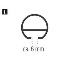 Symbol pre priemer približne 6 milimetrov