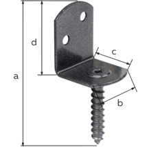 Rohový spoj s vrutom a rozmermi