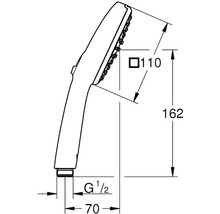 Ručná sprcha GROHE 110 x 110 mm chróm 26933001