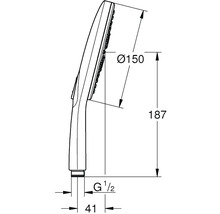 Ručná sprcha GROHE 150 x 150 mm chróm 26553000