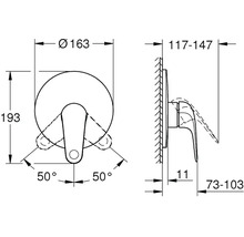 Podomietková sprchová batéria GROHE Swift chróm 24334001