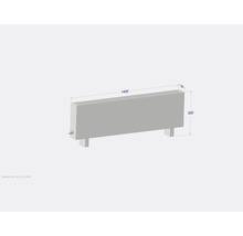 Radiátor s rozmermi 1400 x 500 x 130 mm
