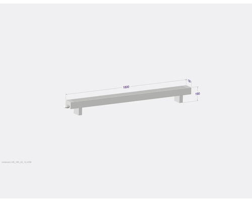 Obrázok sprchového žľabu s rozmermi.