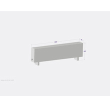Radiátor s rozmermi 1600x500x180 mm
