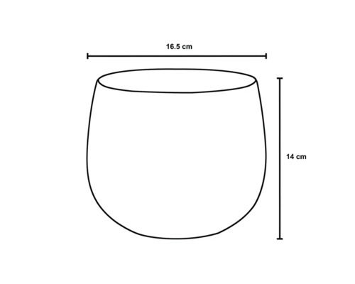 Nákres kvetináča s rozmermi
