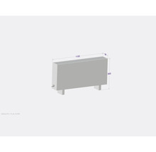Obrázok radiátora s rozmermi 1100 x 600 x 180 mm.