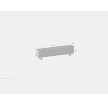 Technický nákres betónového dielu s rozmermi 1600 x 250 x 400 mm