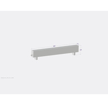 Radiátor s rozmermi 1800 x 330 x 130 mm