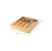 Bambusová zásuvka na príbory s rozmermi 333 mm x 384 mm