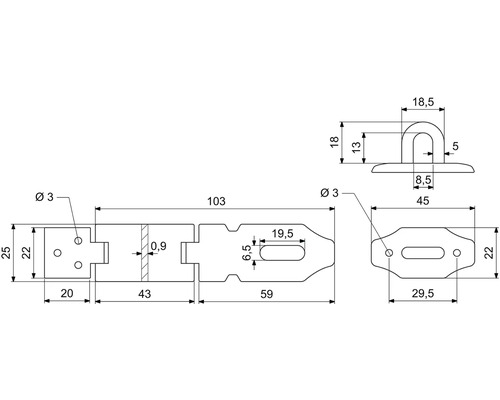 Technický nákres závory s rozmermi