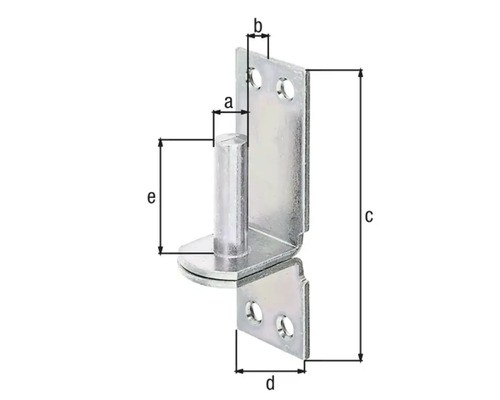 Obrázok konštrukcie dverového závesu s rozmermi.