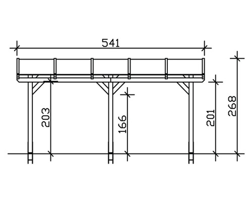 Technický výkres dreveného výrobku s rozmermi v centimetroch