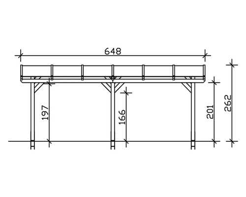 Technický výkres altánku s rozmermi