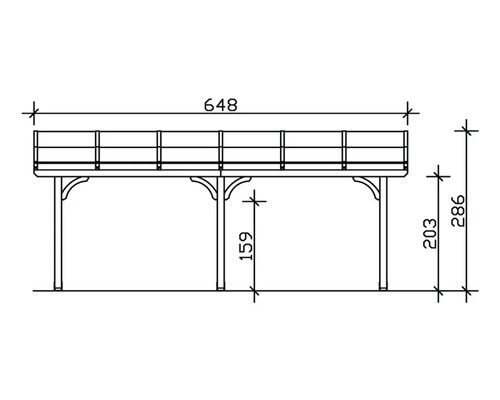 Technický nákres terasy so zadanými rozmermi