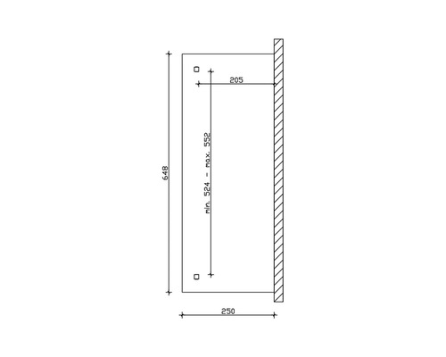 Technický výkres s rozmermi