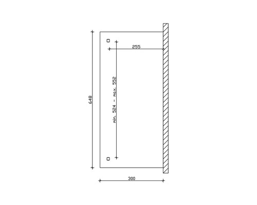 Technický výkres s rozmermi výrobku