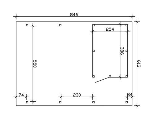 Technický výkres s rozmermi v milimetroch.