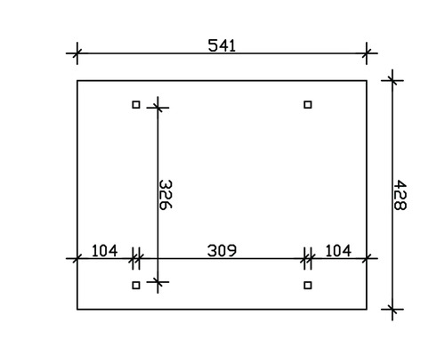 Technický výkres s rozmermi 541, 428, 326 a 104.
