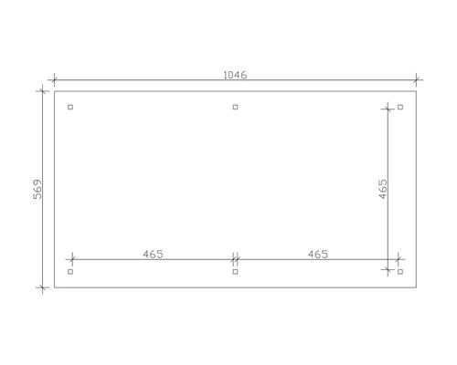 Technický výkres s rozmermi 1046 a 569