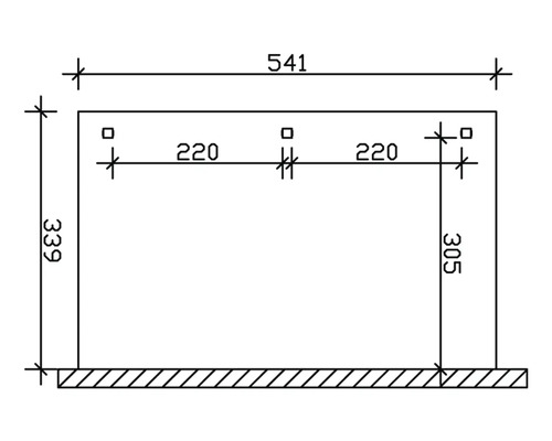 Technický nákres s rozmermi