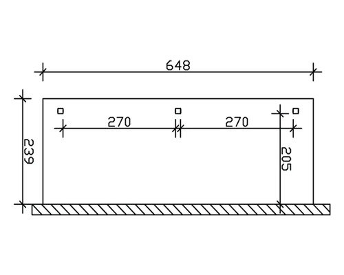 Technický nákres s rozmermi