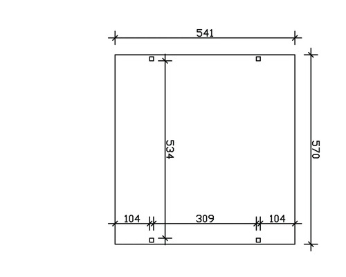 Technický výkres s rozmermi
