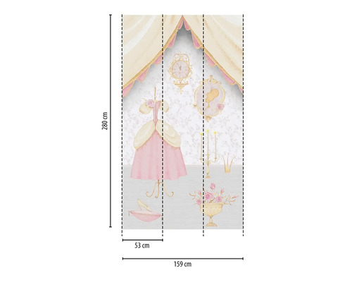 Foto tapeta s motívom princeznej, rozmery 159 x 280 cm