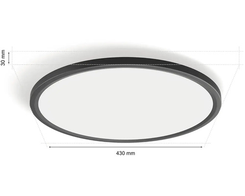 Okrúhle stropné svietidlo, priemer 430 milimetrov, výška 30 milimetrov