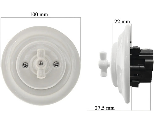 Keramický otočný spínač s rozmermi